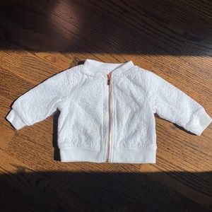 Eyelet bomber jacket